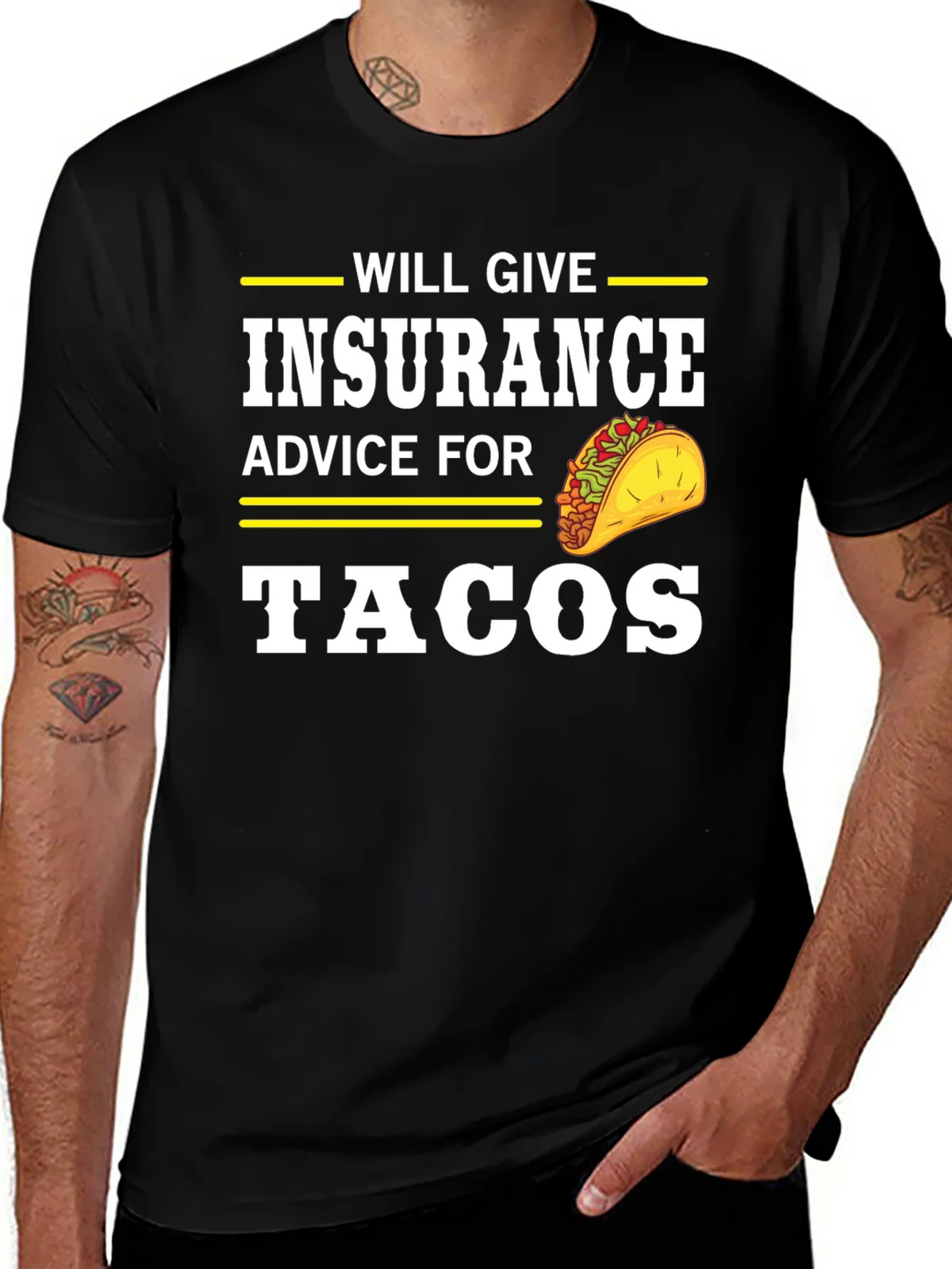 Insurance Advice For Tacos Graphic Tee product image 1