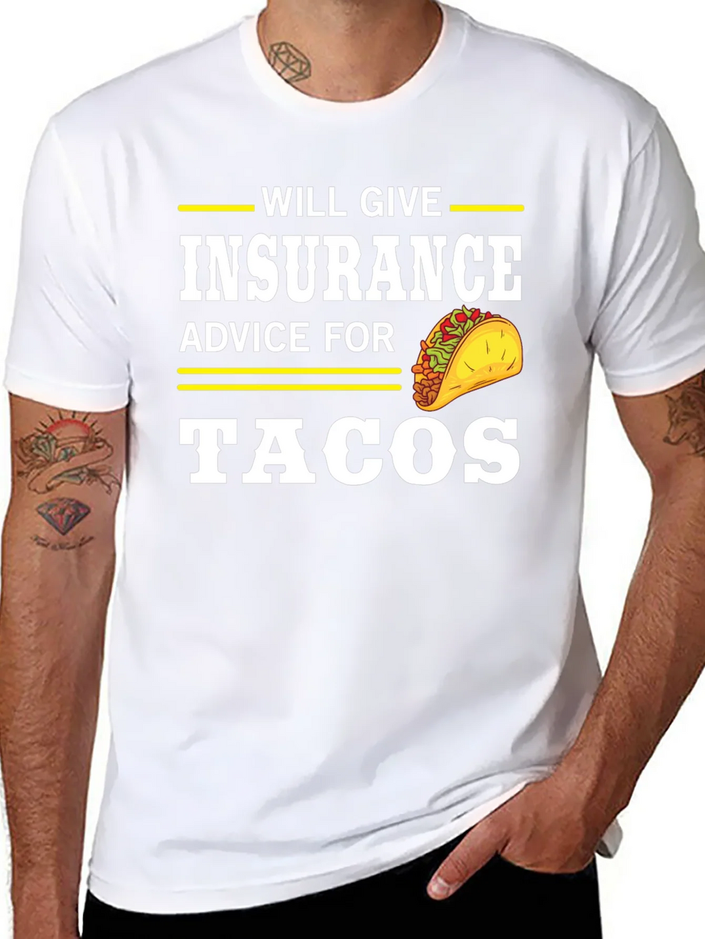 Insurance Advice For Tacos Graphic Tee product image 7