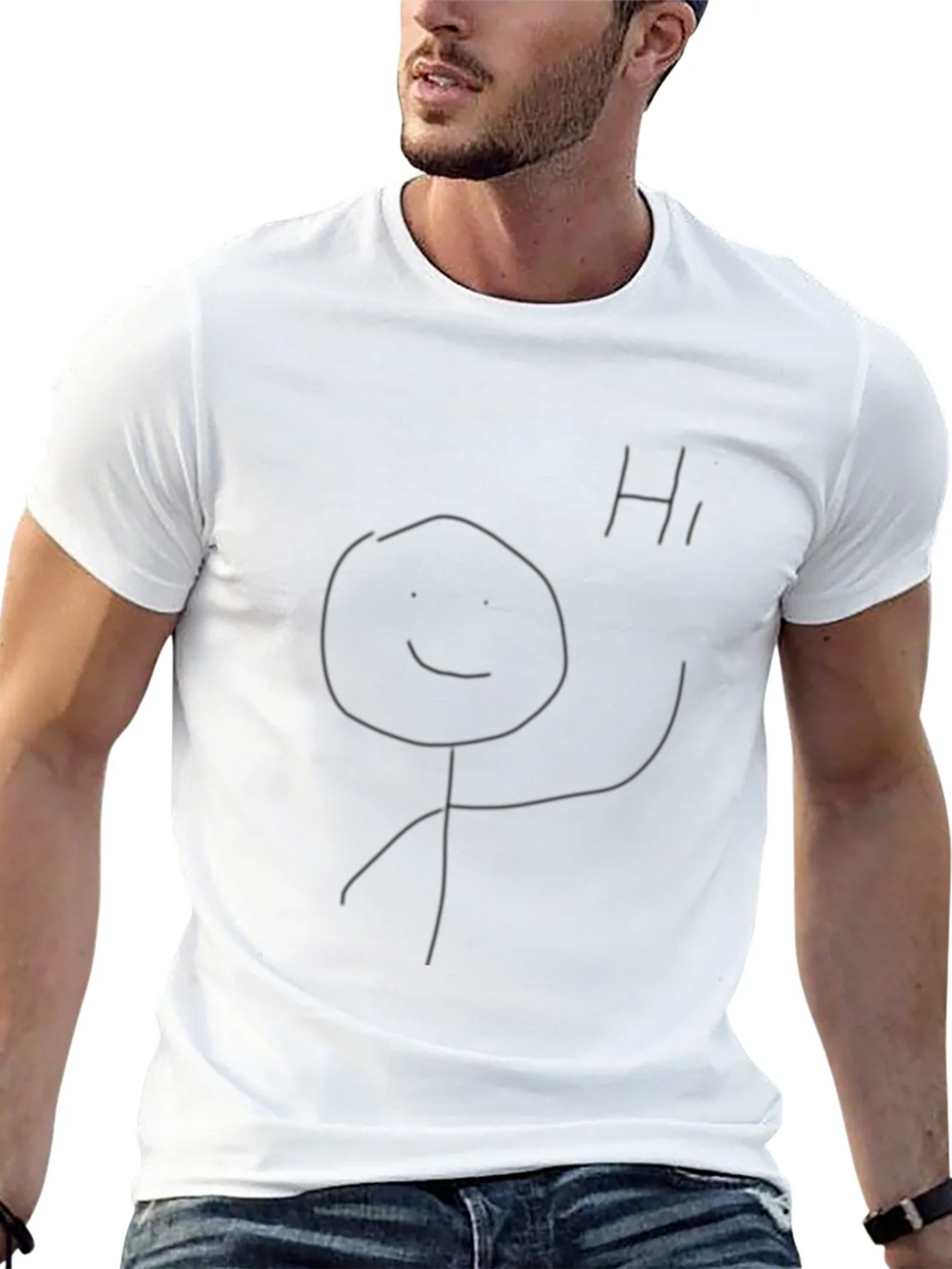 Funny Stick Figure T-Shirt - Black Tee product image 12
