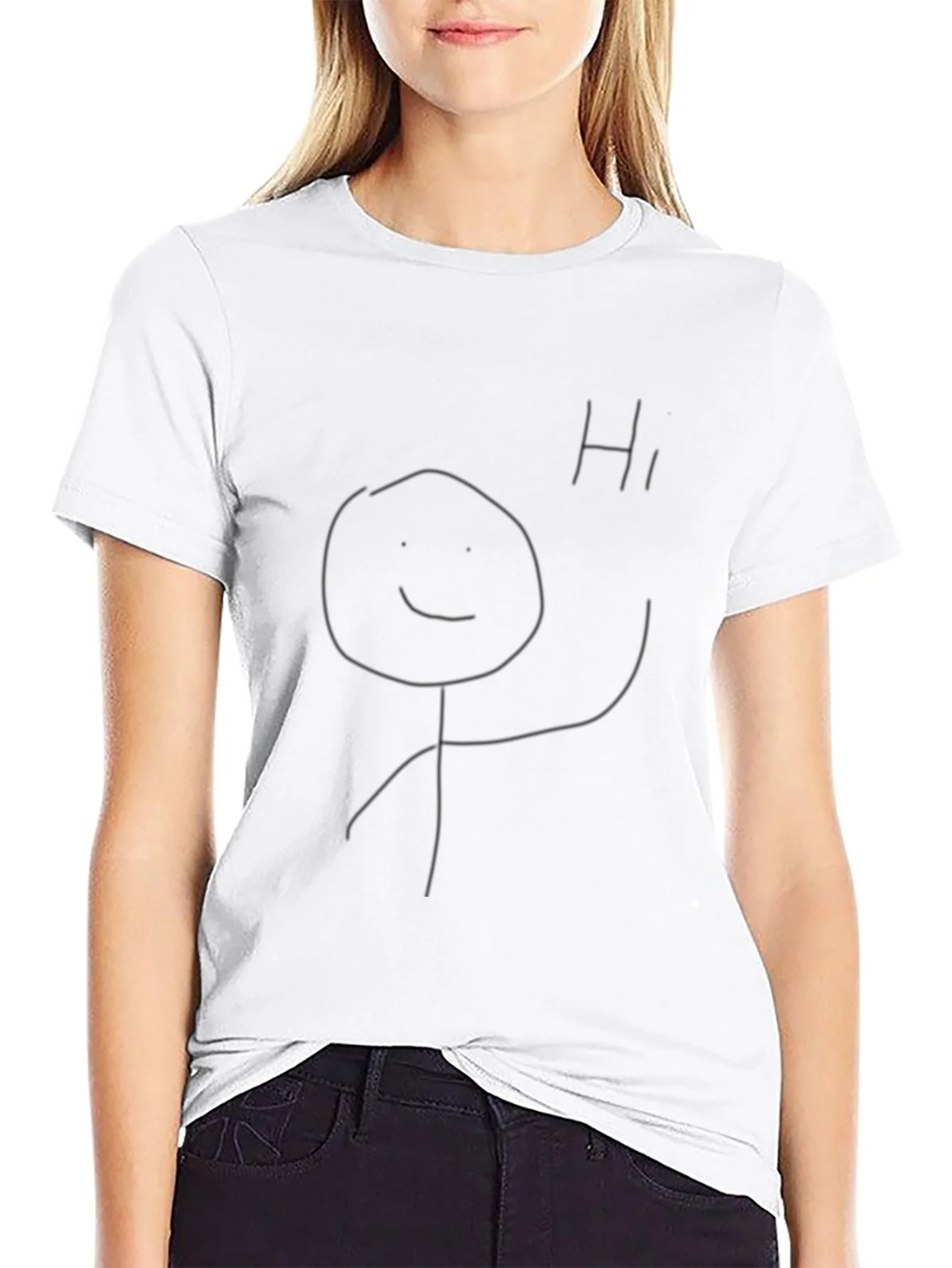 Funny Stick Figure T-Shirt - Black Tee product image 8