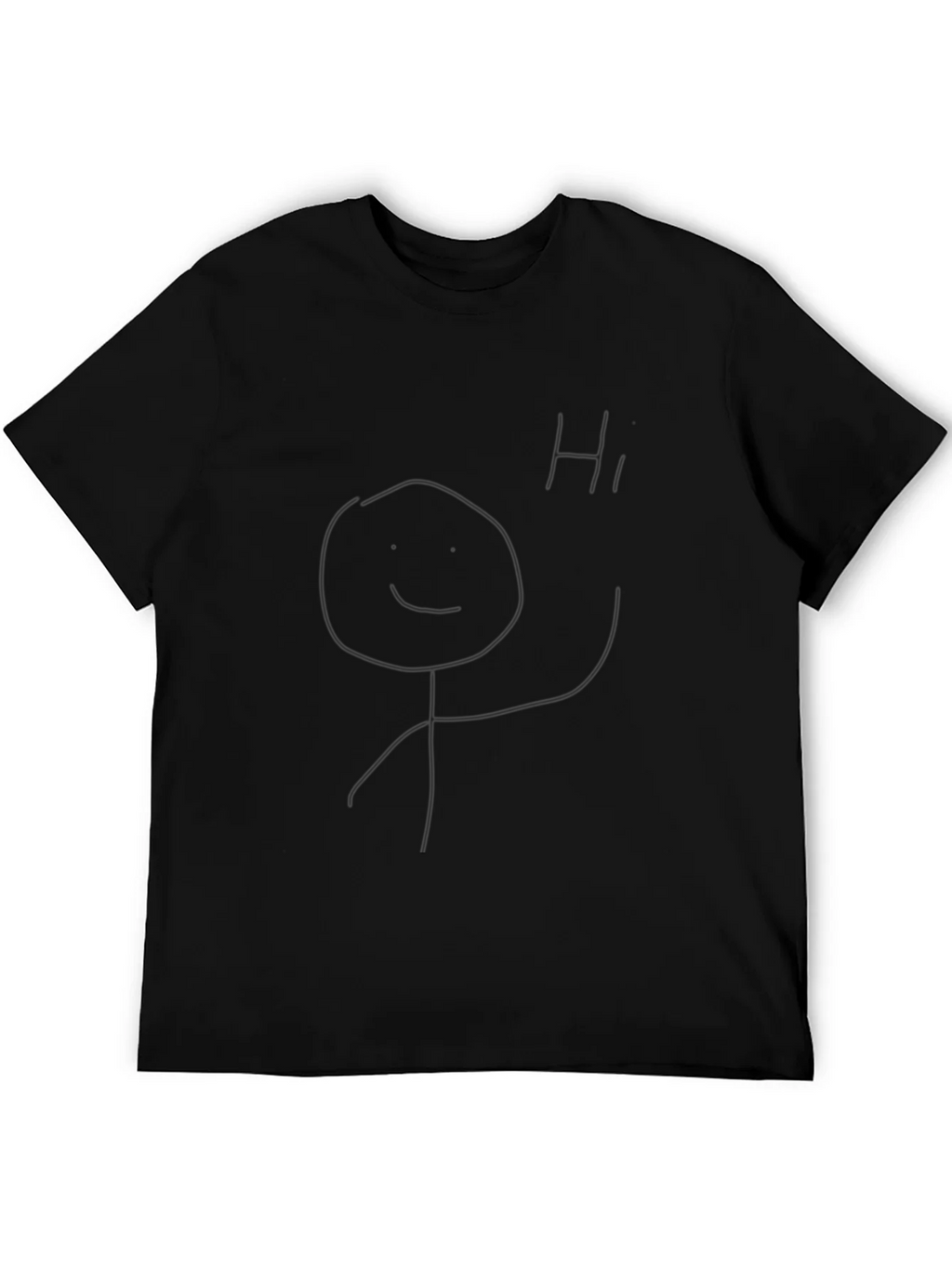 Funny Stick Figure T-Shirt - Black Tee product image 5