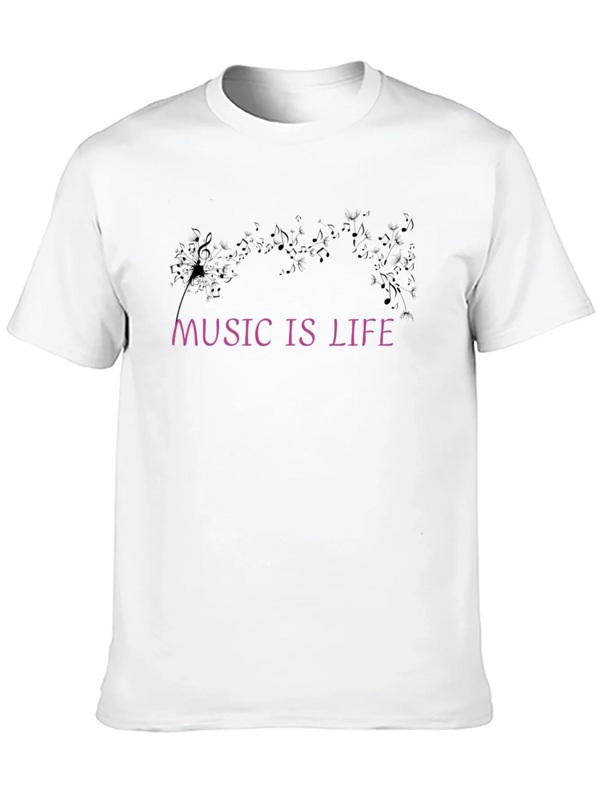 Music Is Life Graphic Black T-Shirt product image 9