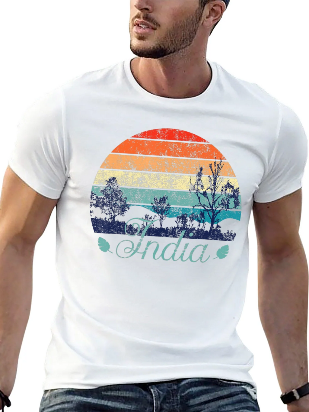 Vintage India Sunset Graphic T-Shirt product image 12
