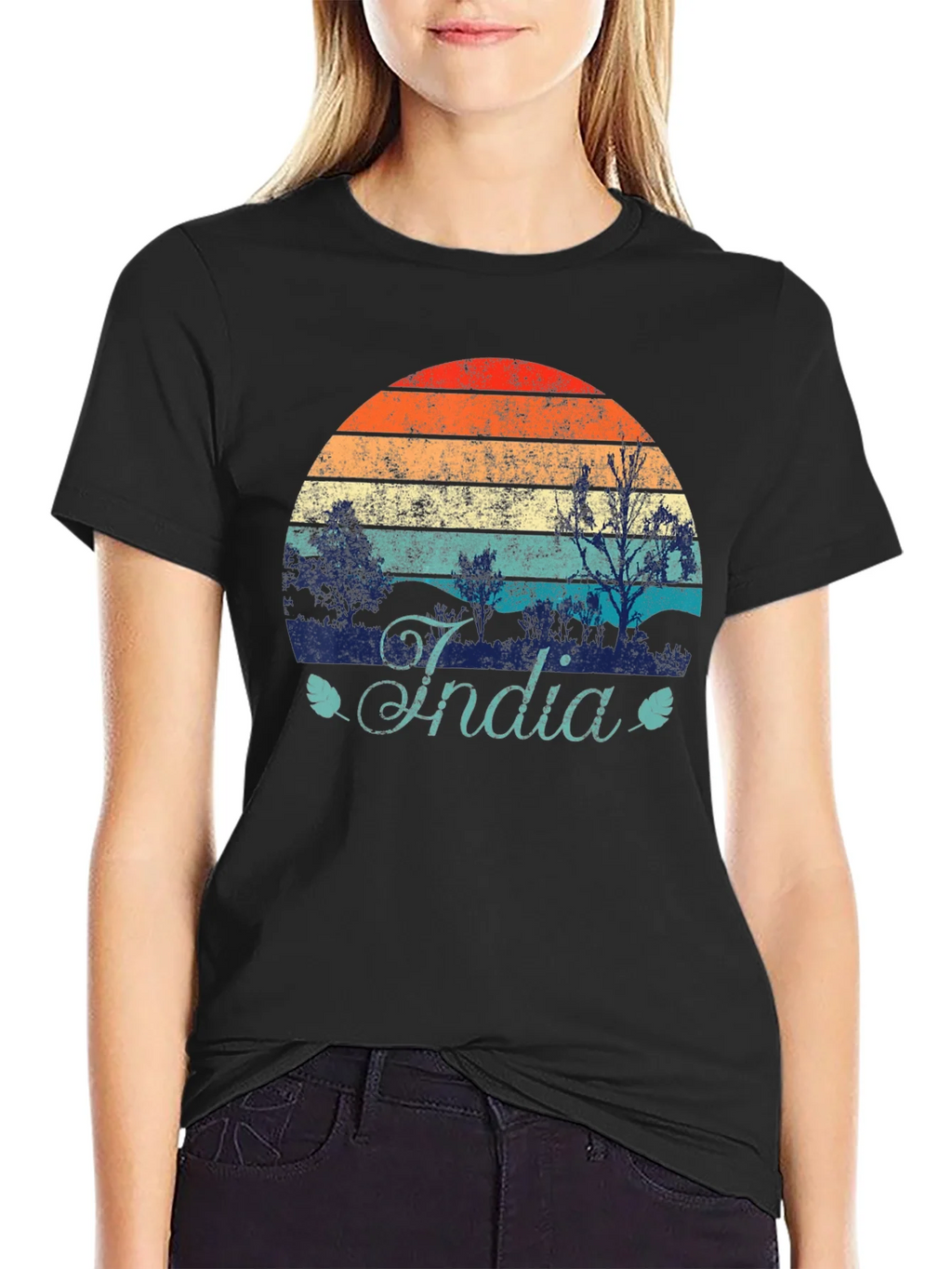 Vintage India Sunset Graphic T-Shirt product image 2