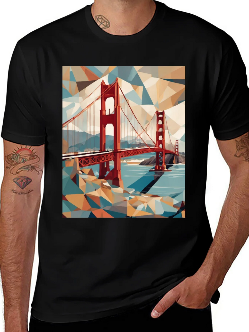 Golden Gate Bridge Graphic Tee - Artistic Design product image 1