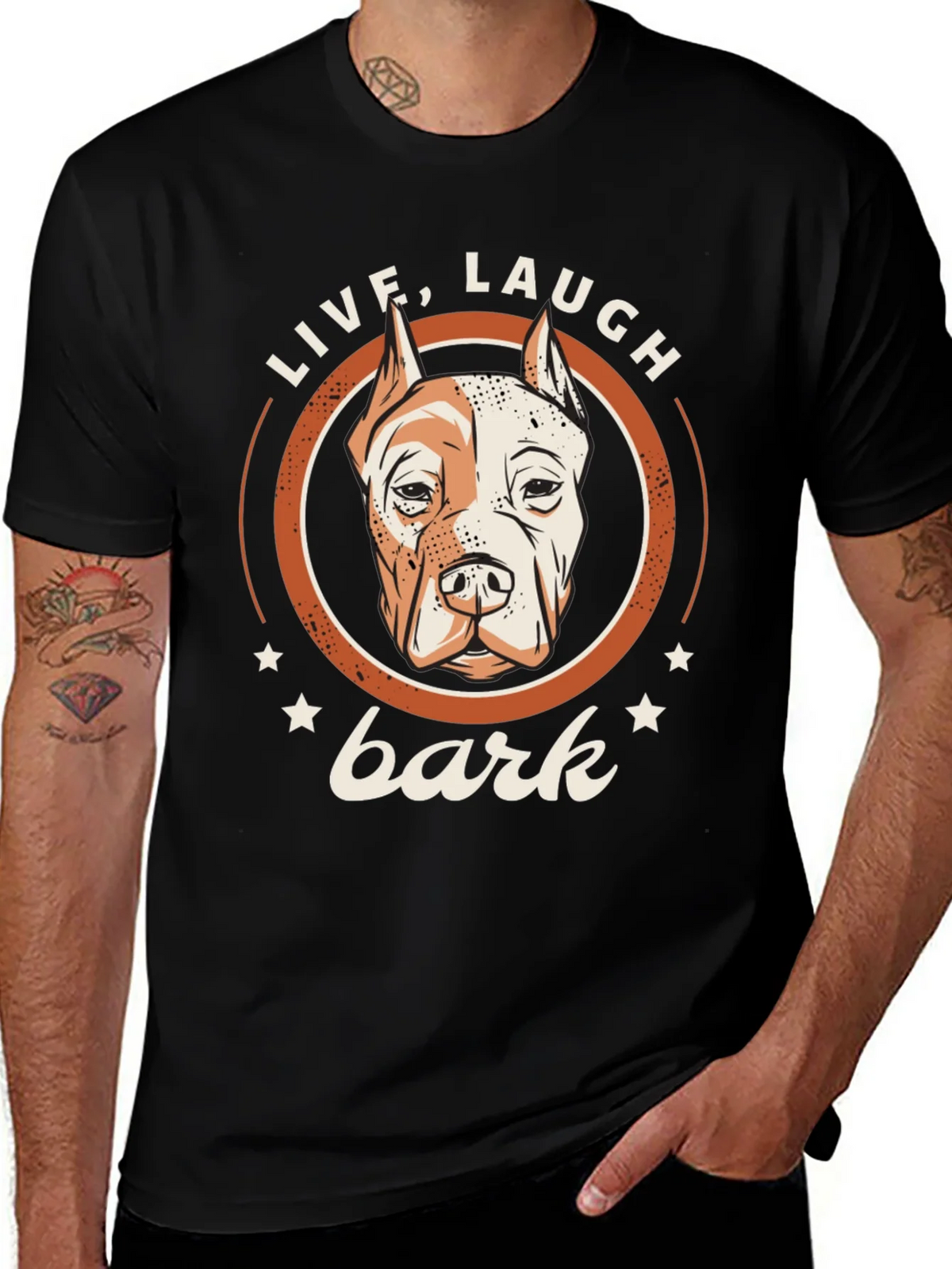 Live Laugh Bark Dog T-Shirt product image 1