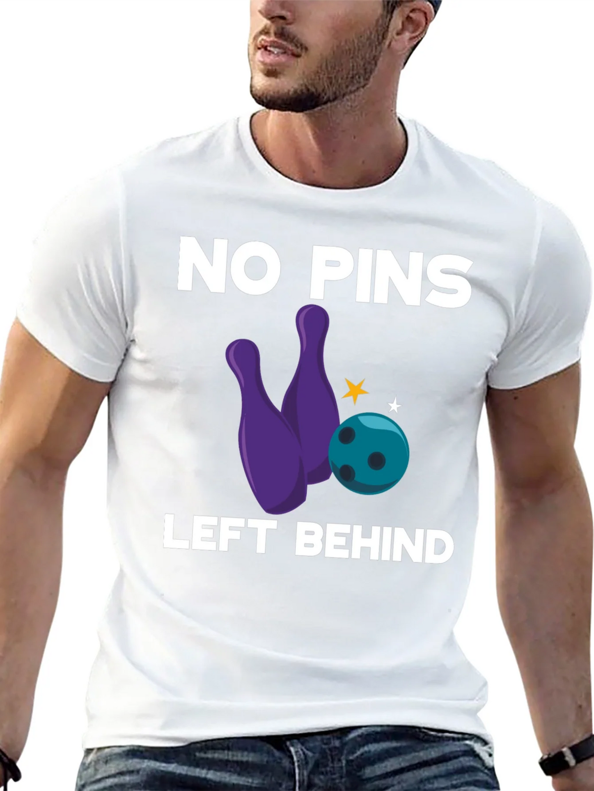 No Pins Left Behind Bowling Graphic Tee product image 12