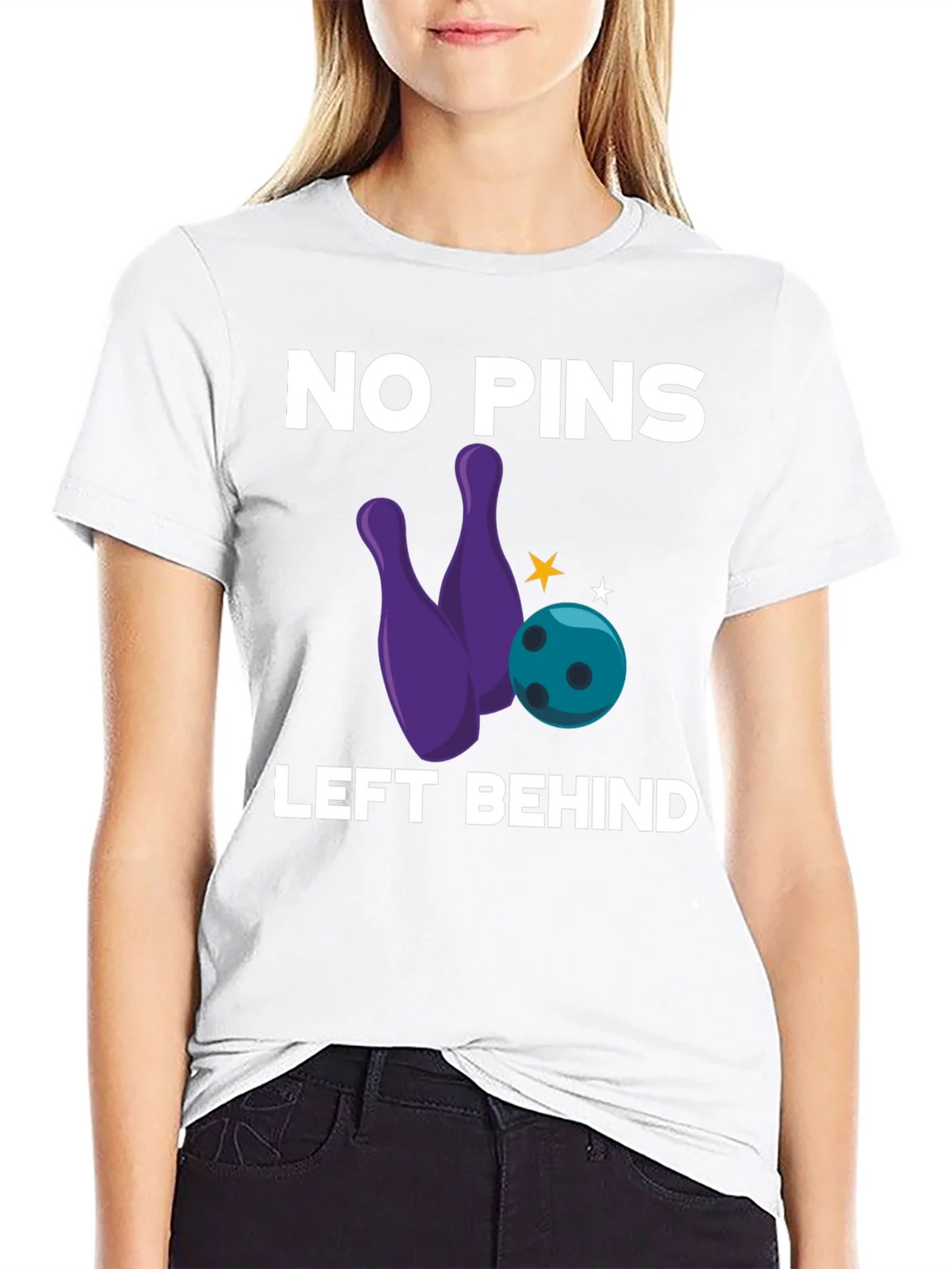 No Pins Left Behind Bowling Graphic Tee product image 8