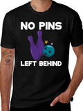 No Pins Left Behind Bowling Graphic Tee product image 1