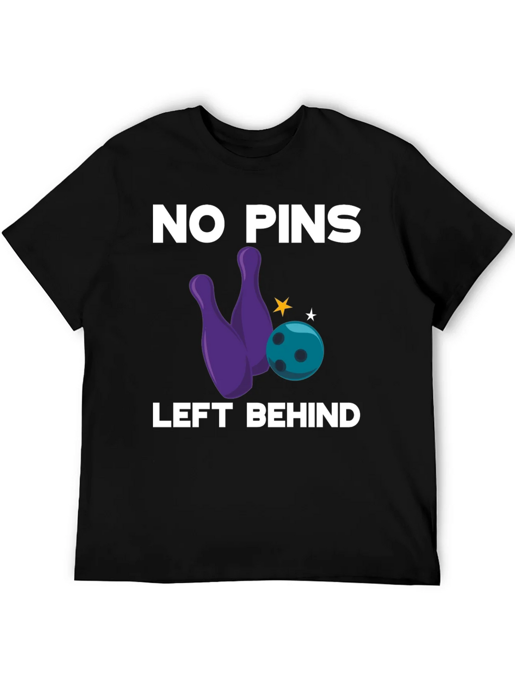 No Pins Left Behind Bowling Graphic Tee product image 5