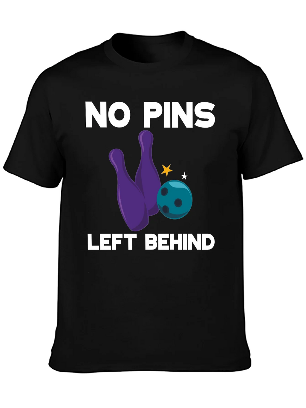 No Pins Left Behind Bowling Graphic Tee product image 3