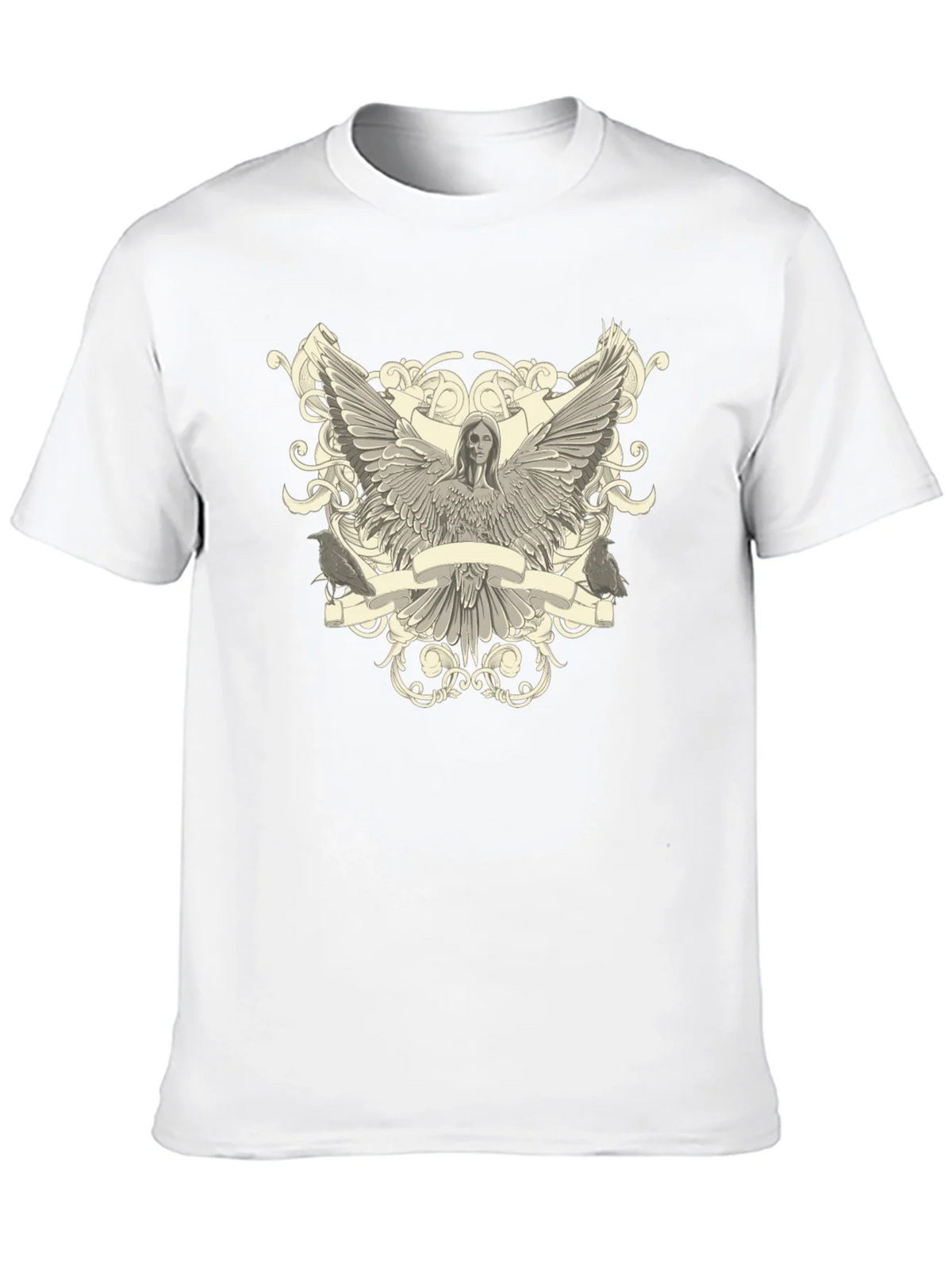 Angel Winged Graphic Print Black Tee product image 9