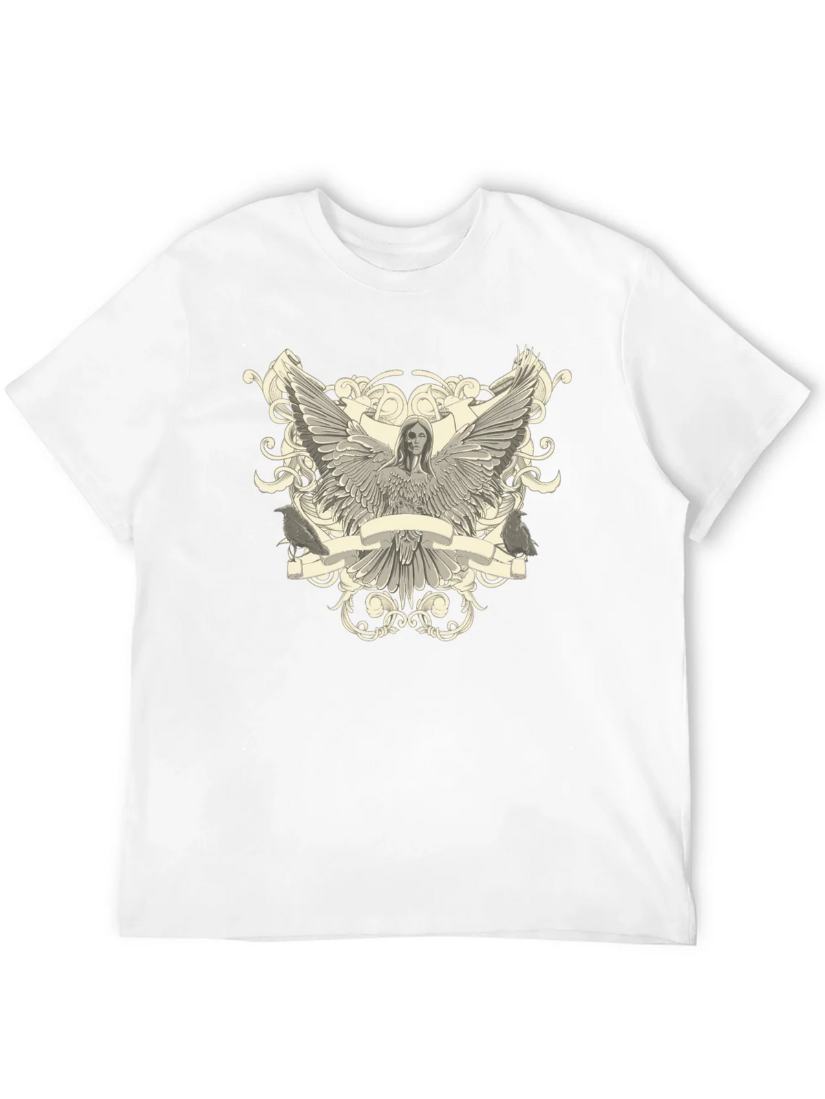 Angel Winged Graphic Print Black Tee product image 11