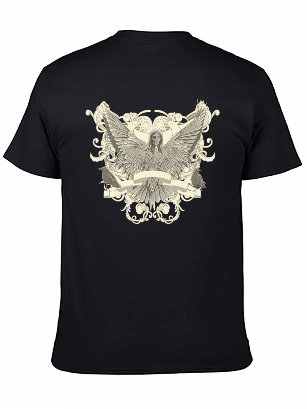 Angel Winged Graphic Print Black Tee product image 4