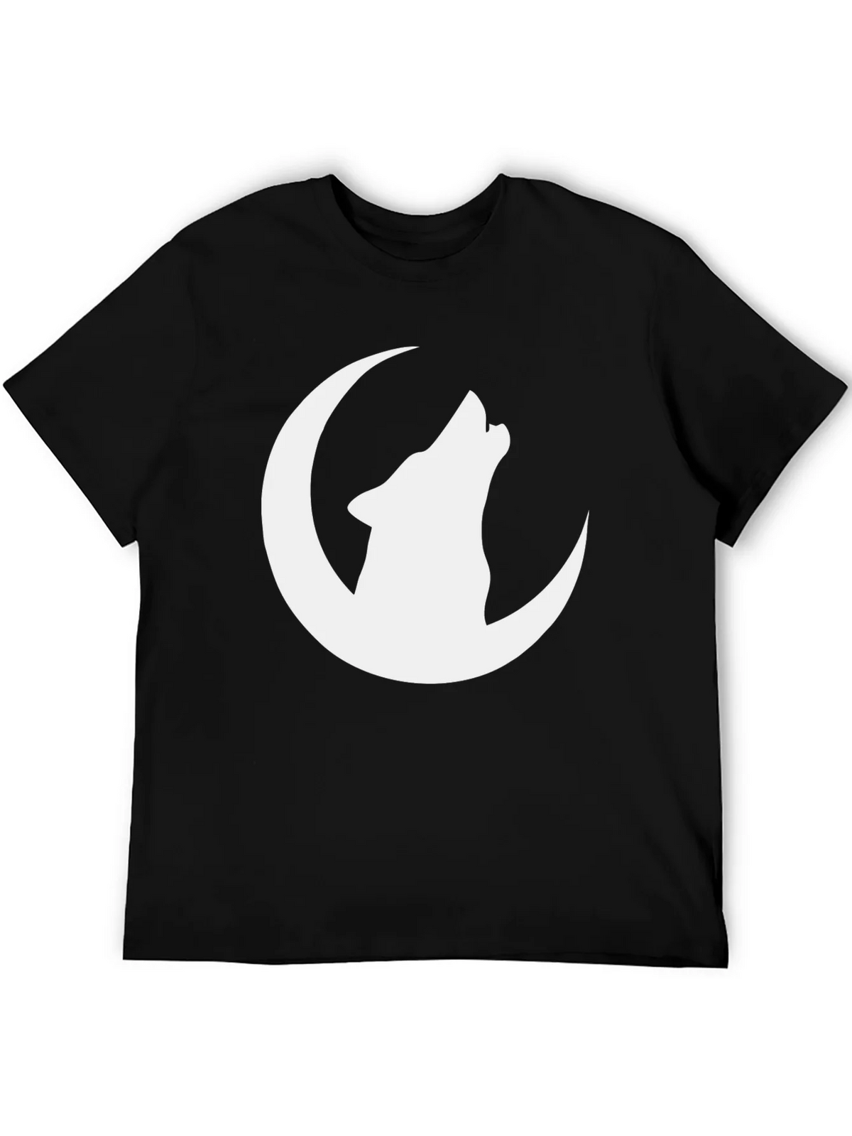 Wolf Moon Graphic Tee - Black Cotton T-Shirt product image 5