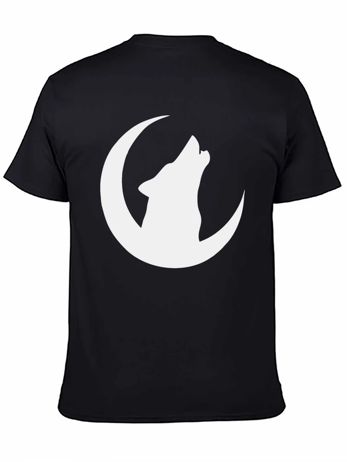Wolf Moon Graphic Tee - Black Cotton T-Shirt product image 4