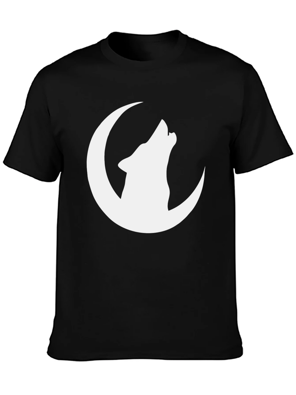 Wolf Moon Graphic Tee - Black Cotton T-Shirt product image 3
