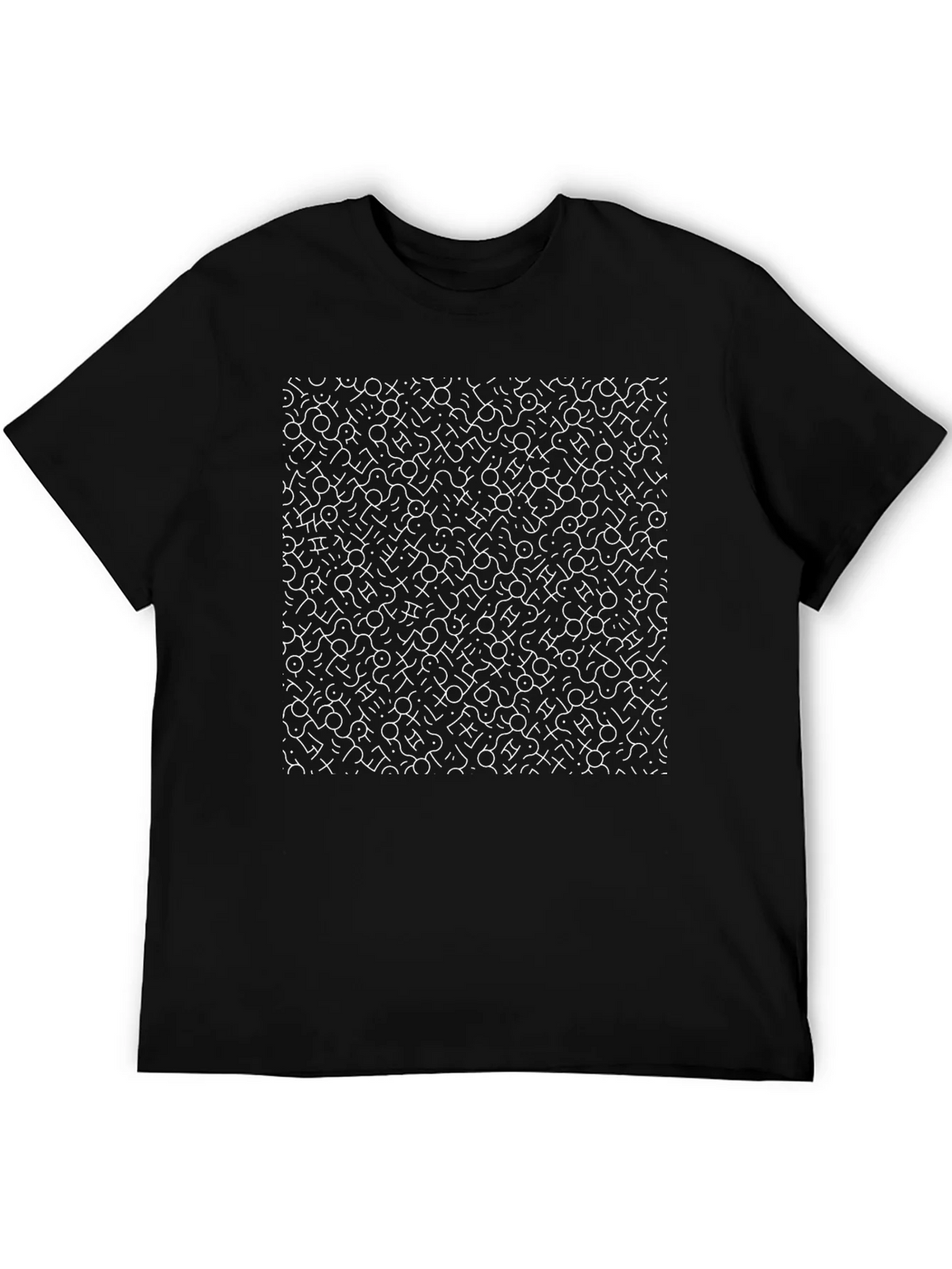 Abstract Pattern Black Graphic Tee product image 5