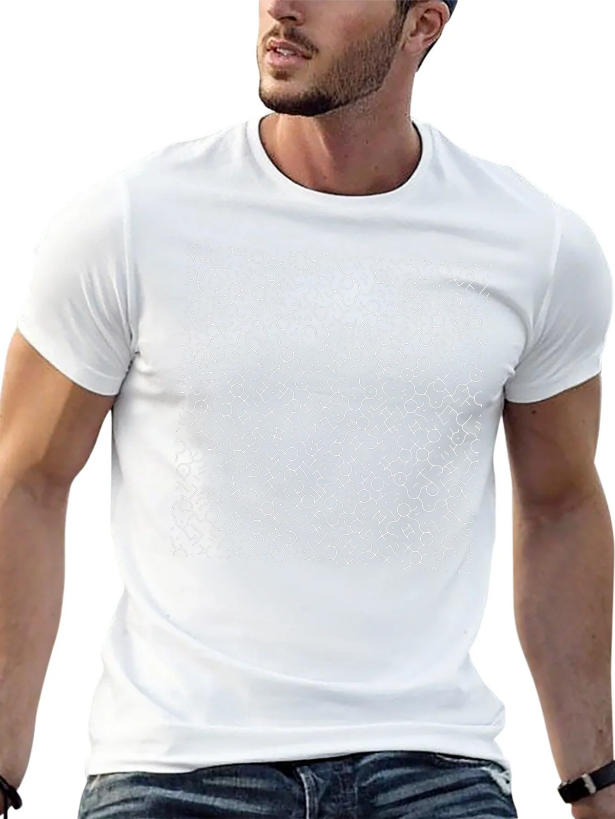 Abstract Pattern Black Graphic Tee product image 12