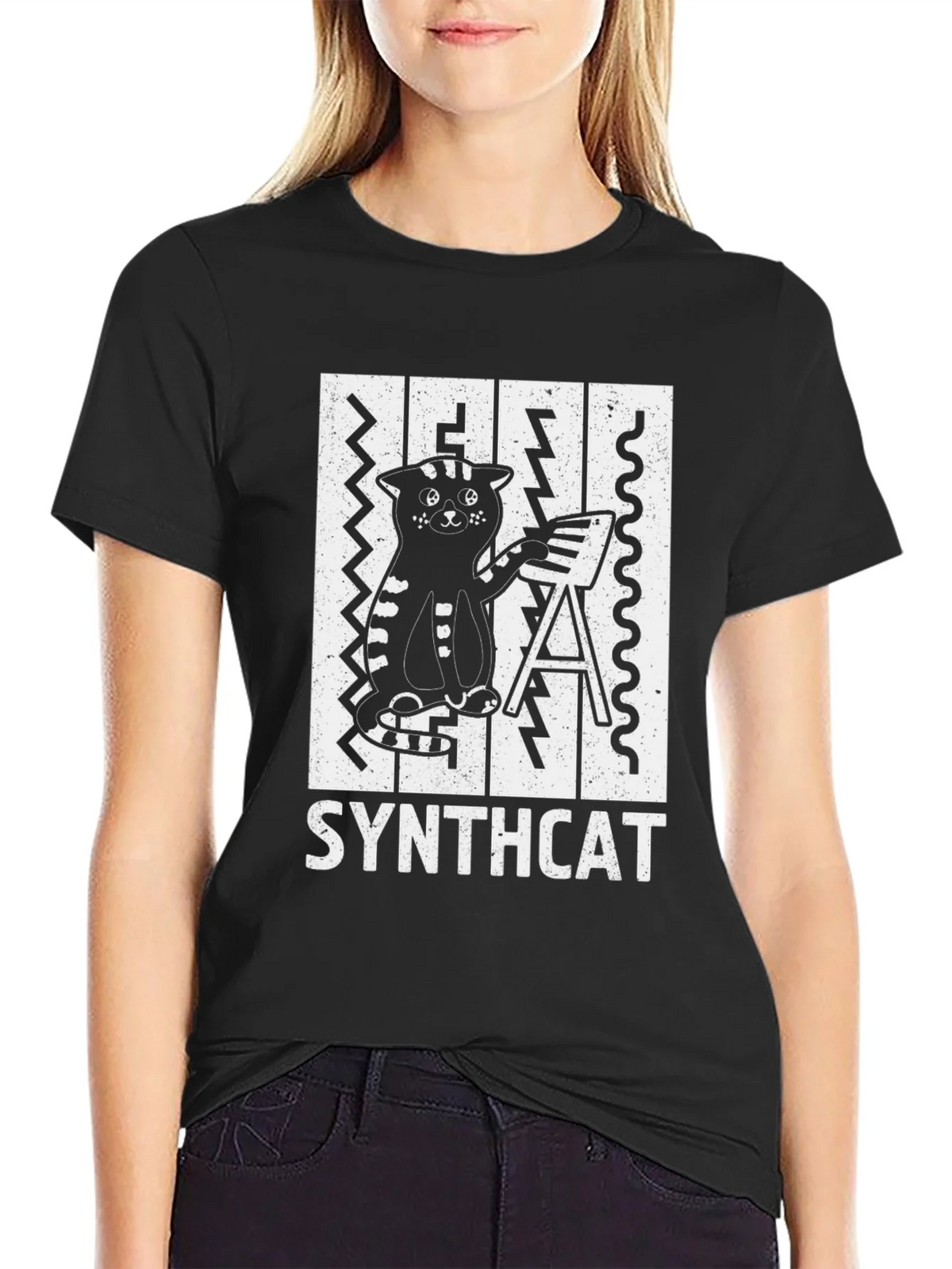 Synthcat T-Shirt - Cool Cat Musician Tee product image 2