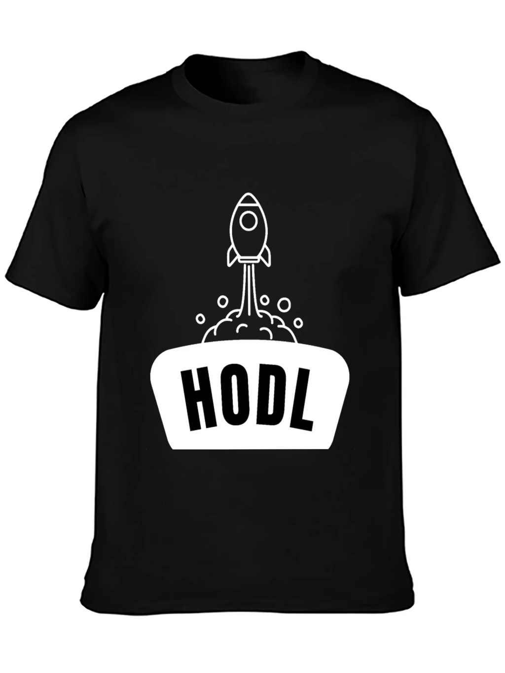HODL Rocket Black T-Shirt - Crypto Investor Apparel product image 3
