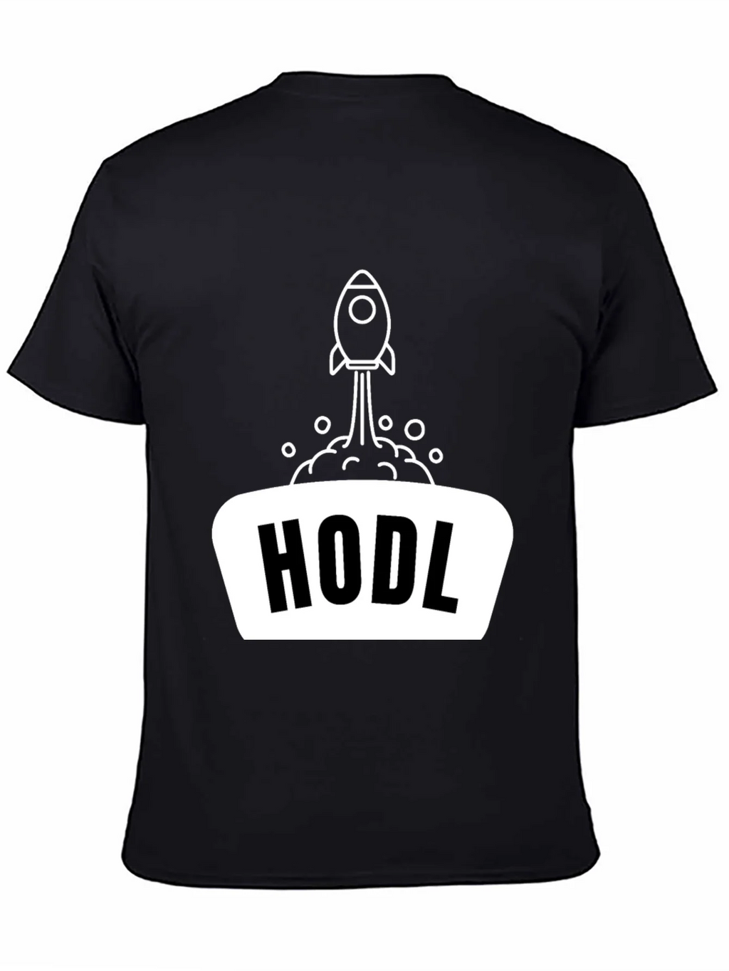 HODL Rocket Black T-Shirt - Crypto Investor Apparel product image 4