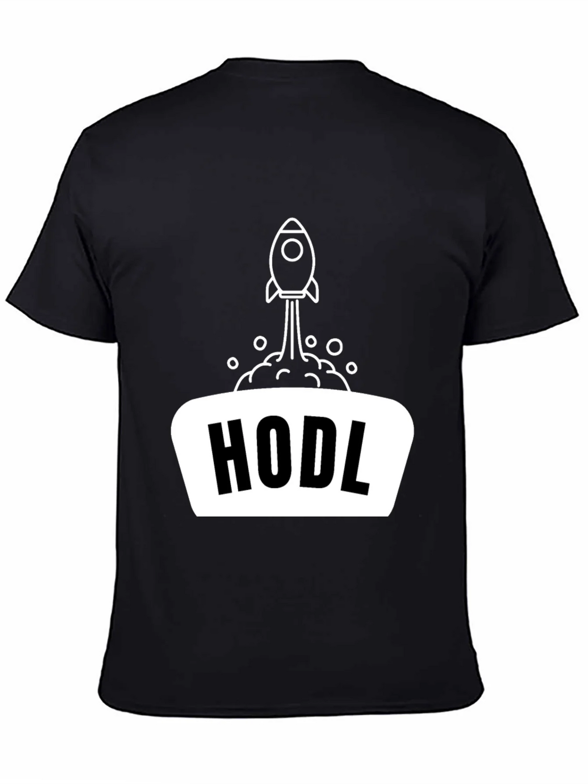 HODL Rocket Black T-Shirt - Crypto Investor Apparel product image 4