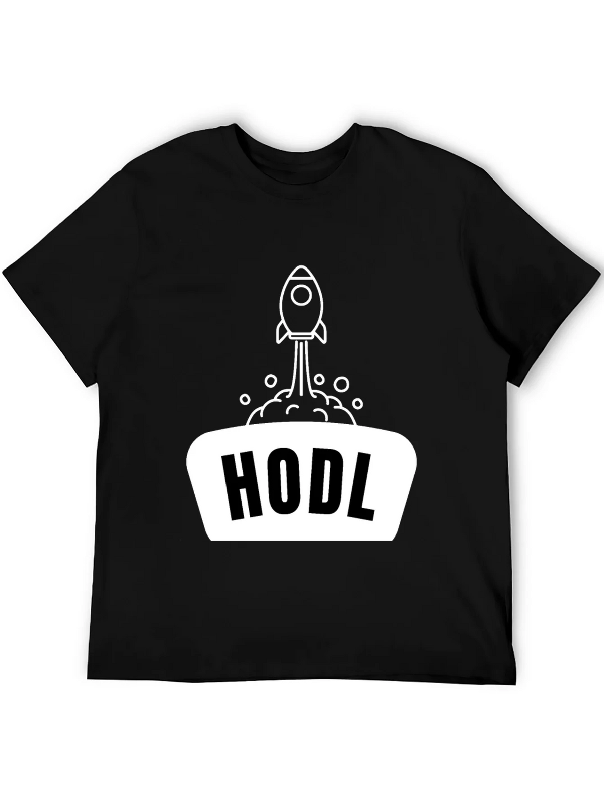 HODL Rocket Black T-Shirt - Crypto Investor Apparel product image 5