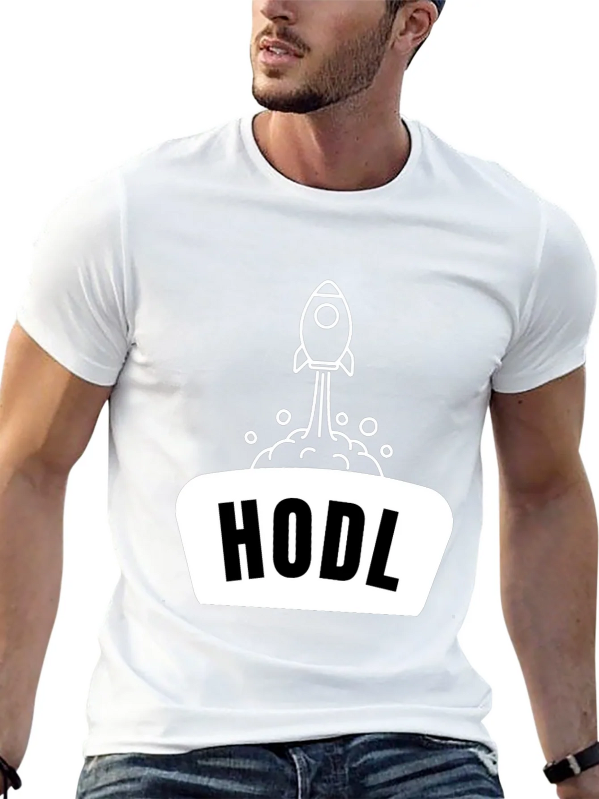 HODL Rocket Black T-Shirt - Crypto Investor Apparel product image 12