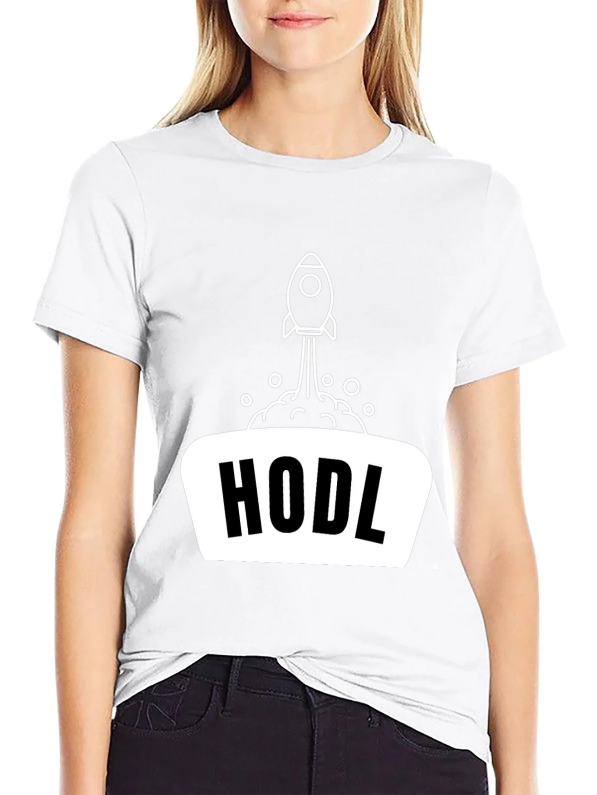 HODL Rocket Black T-Shirt - Crypto Investor Apparel product image 8