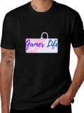 Gamer Life Graphic Tee - Black Casual T-Shirt product image 1