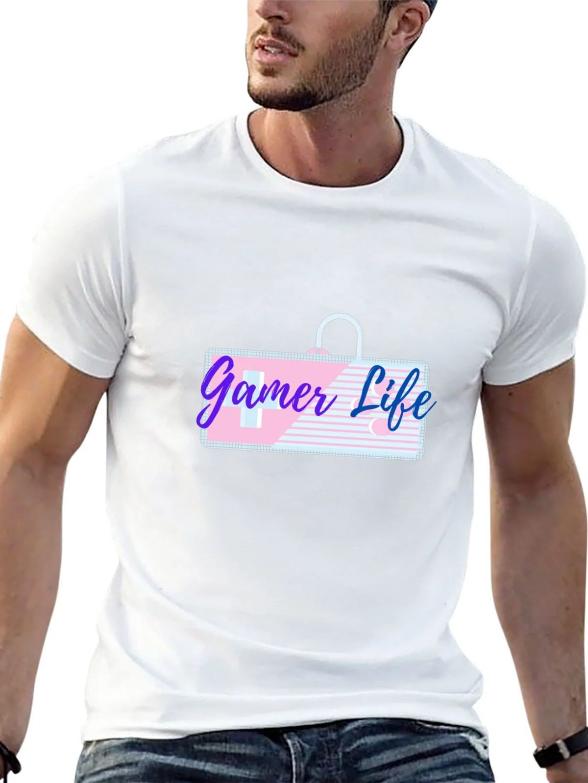 Gamer Life Graphic Tee - Black Casual T-Shirt product image 12