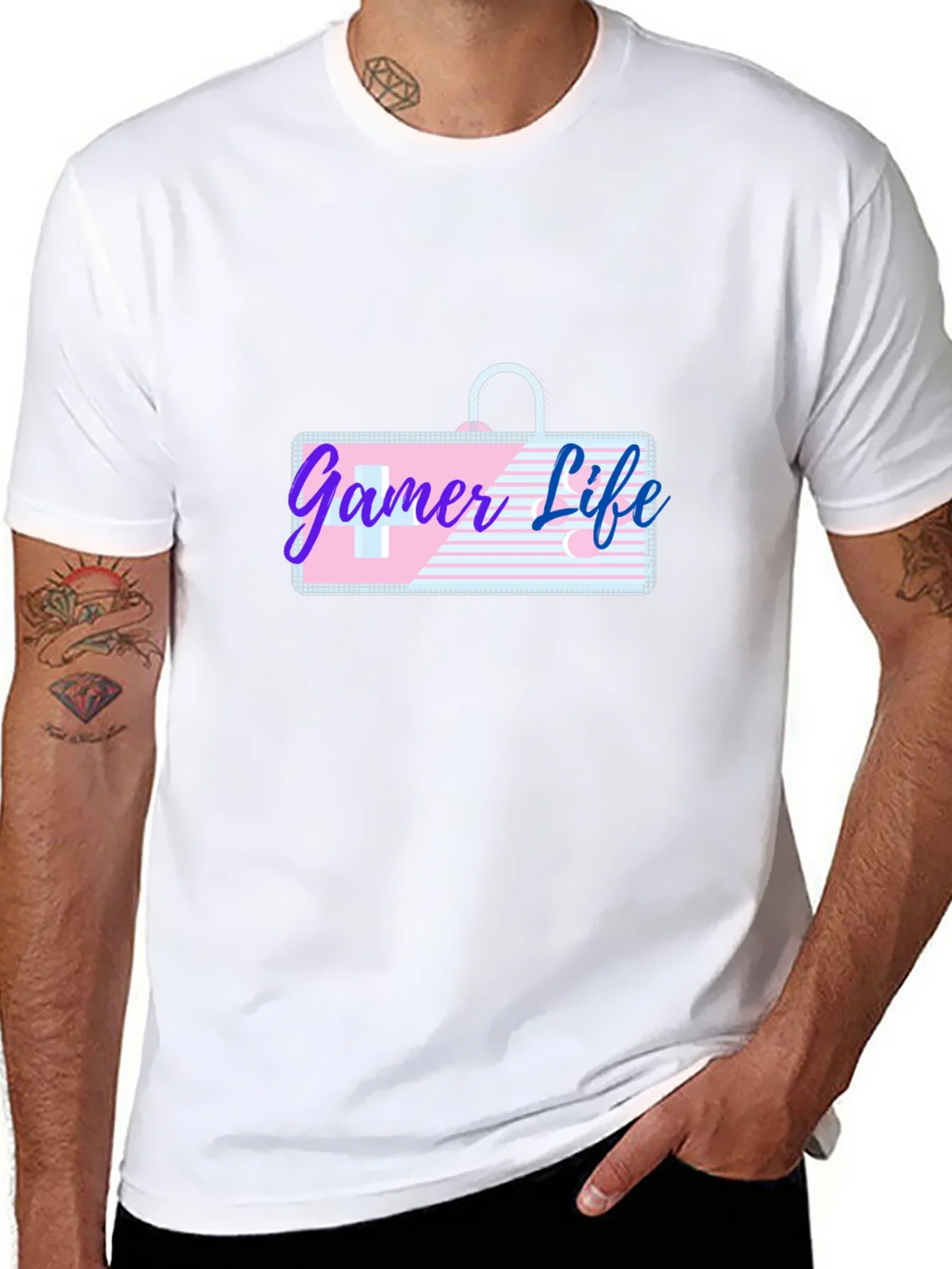 Gamer Life Graphic Tee - Black Casual T-Shirt product image 7