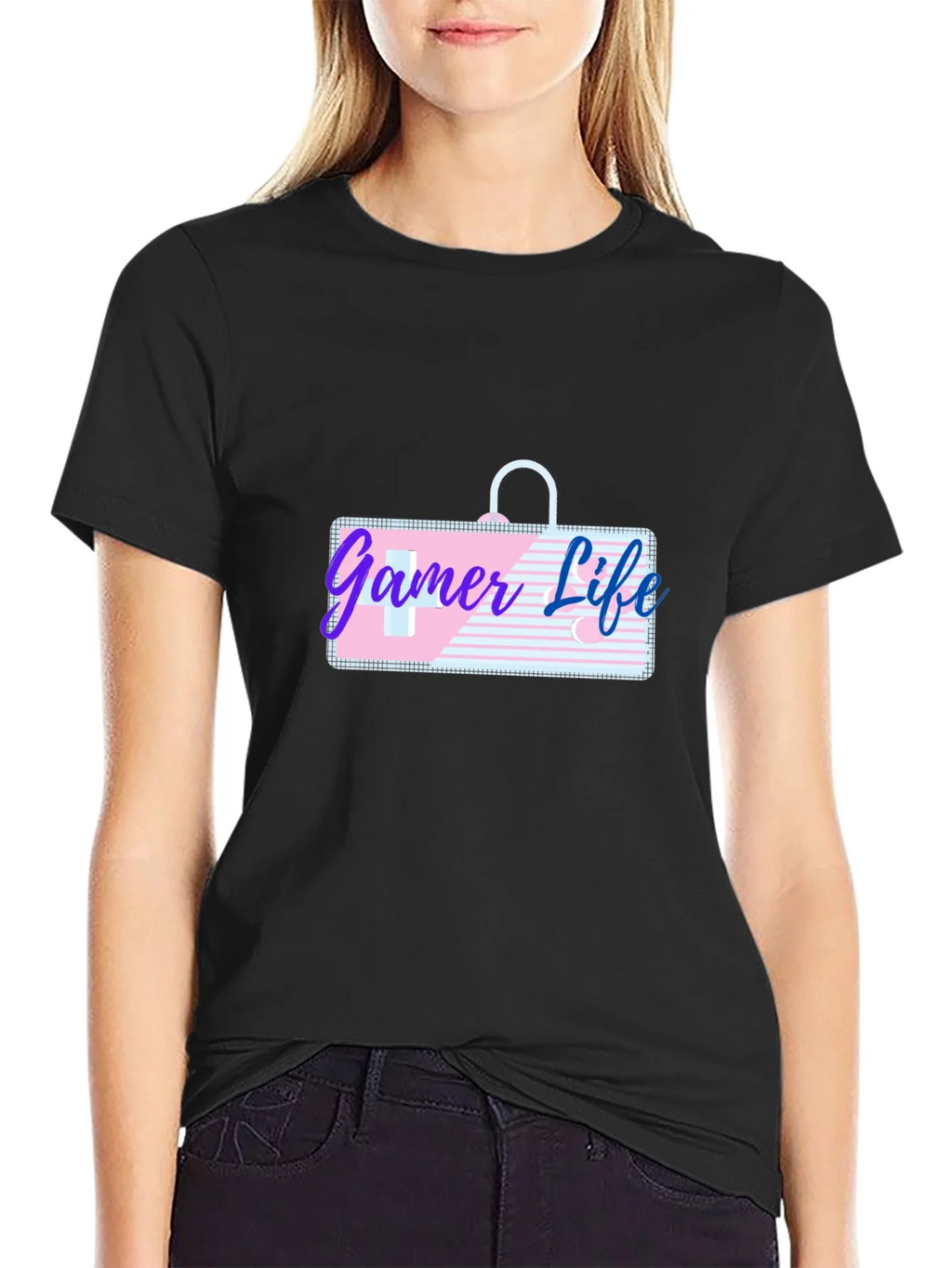 Gamer Life Graphic Tee - Black Casual T-Shirt product image 2