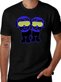 Funky Twin Dogs Graphic Tee - Black product image 1