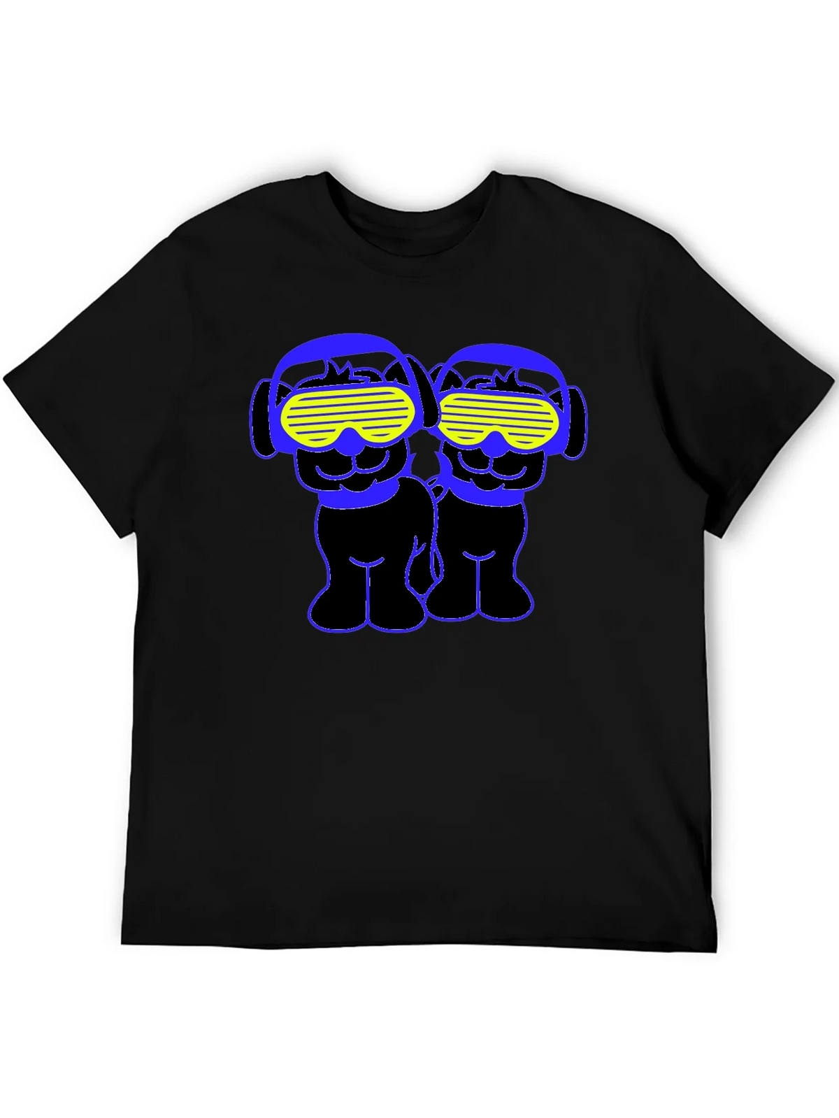 Funky Twin Dogs Graphic Tee - Black product image 4