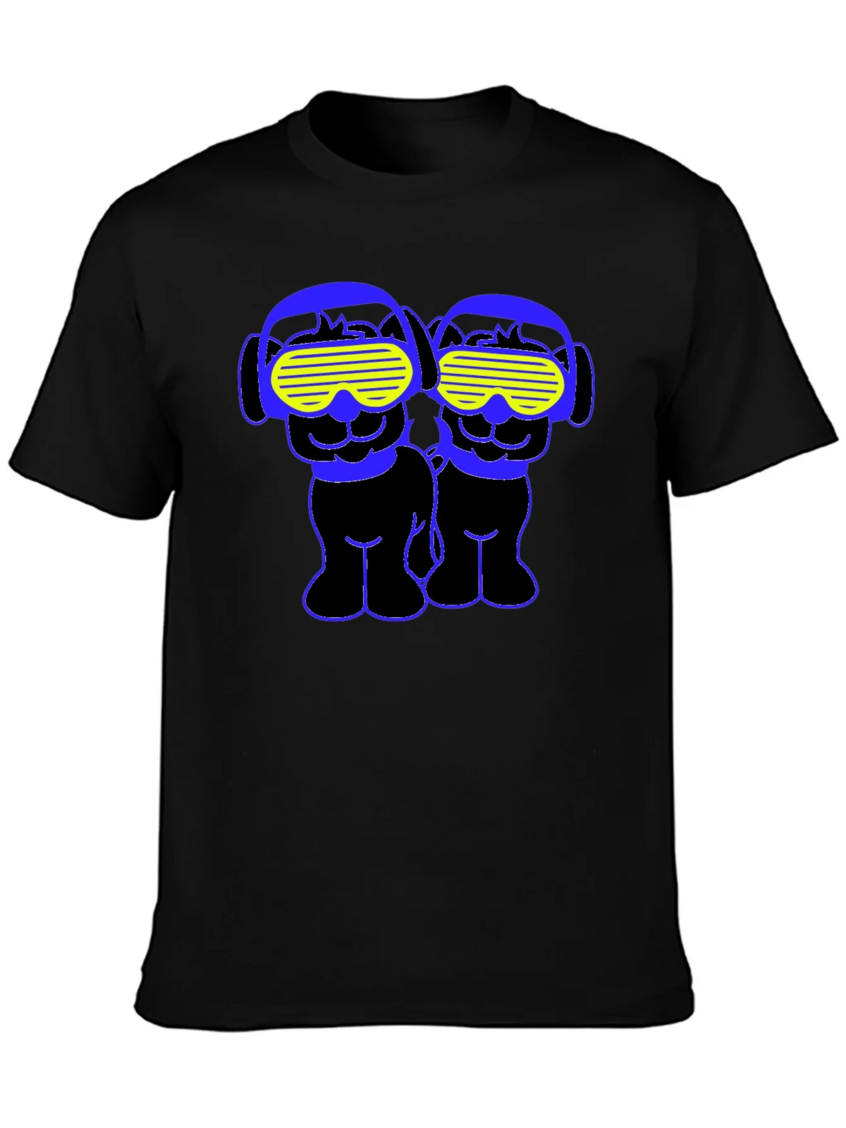 Funky Twin Dogs Graphic Tee - Black product image 3
