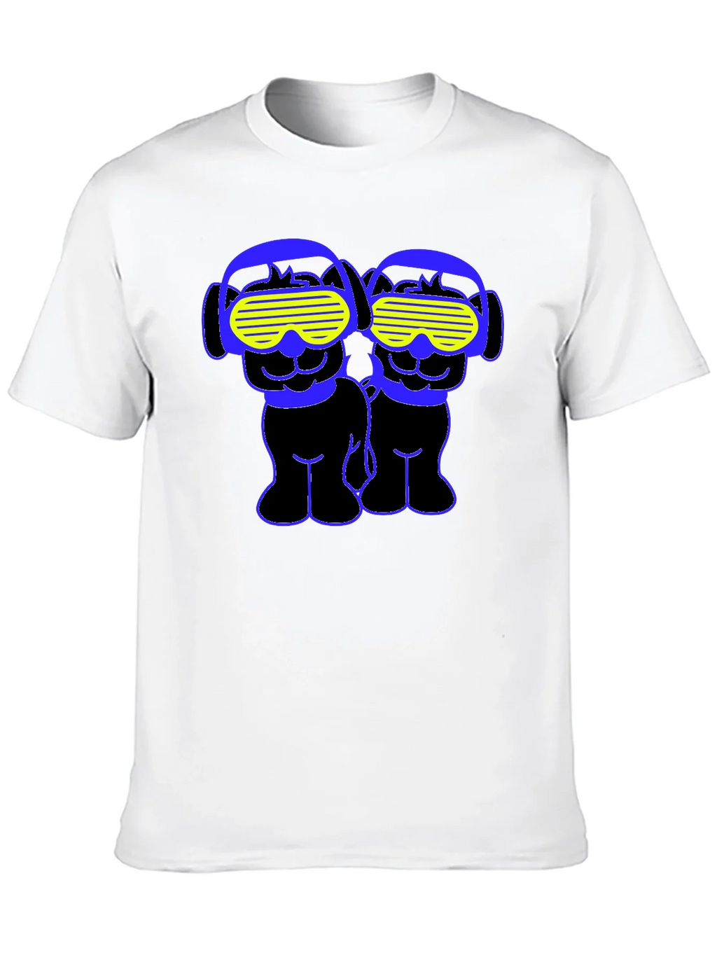 Funky Twin Dogs Graphic Tee - Black product image 7