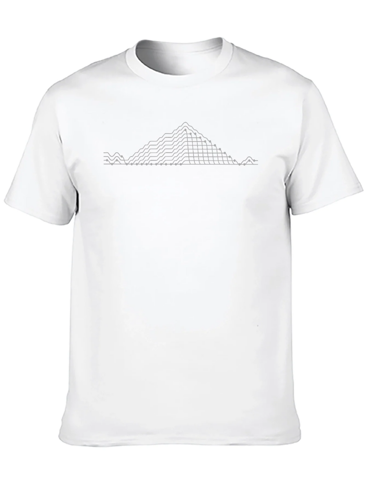 Geometric Peak Design Black T-Shirt product image 9