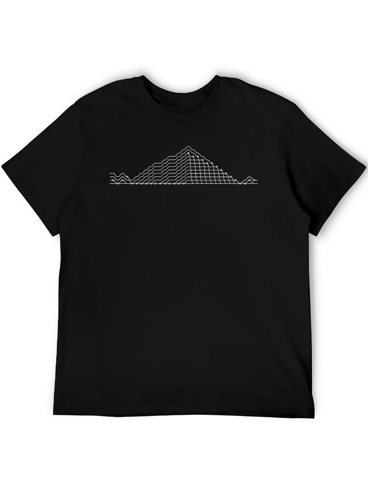 Geometric Peak Design Black T-Shirt product image 5