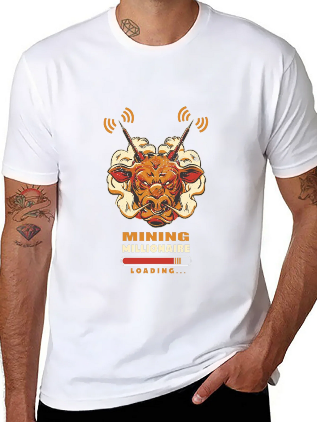 Mining Millionaire Bull T-Shirt - Crypto Trader Tee product image 5