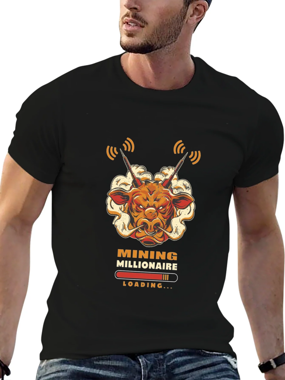 Mining Millionaire Bull T-Shirt - Crypto Trader Tee product image 4