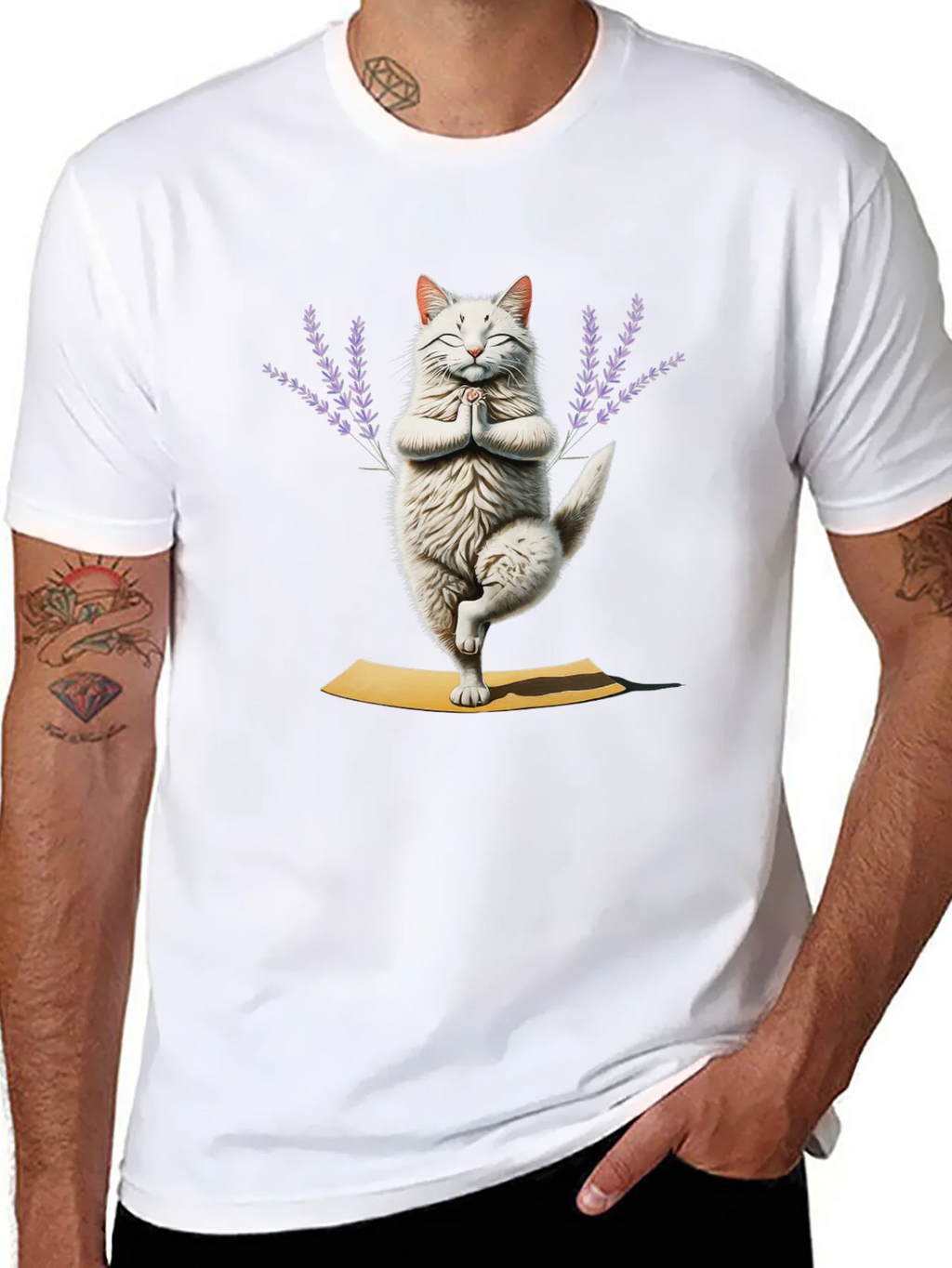 Yoga Cat T-Shirt - Meditating Feline Tee product image 7