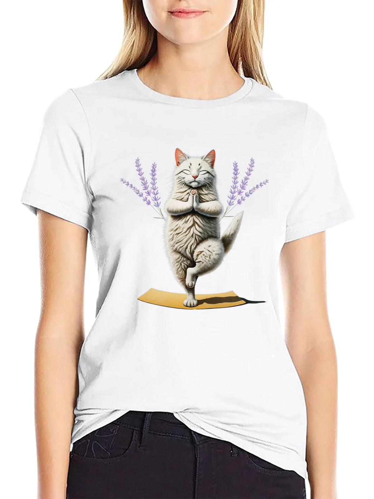 Yoga Cat T-Shirt - Meditating Feline Tee product image 8