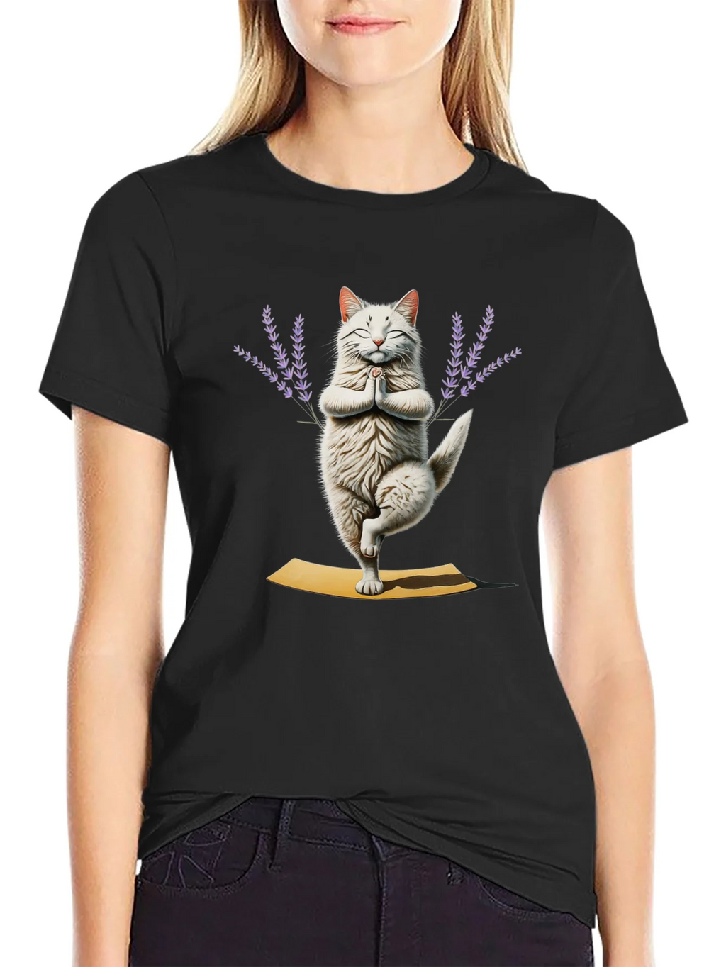 Yoga Cat T-Shirt - Meditating Feline Tee product image 2