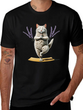 Yoga Cat T-Shirt - Meditating Feline Tee product image 1
