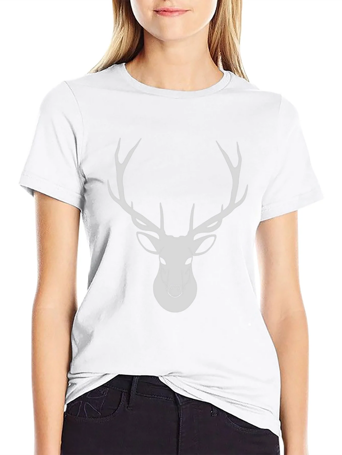 Black Deer Graphic Tee - Modern Wildlife Design product image 7