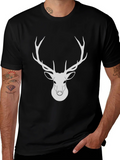 Black Deer Graphic Tee - Modern Wildlife Design product image 1