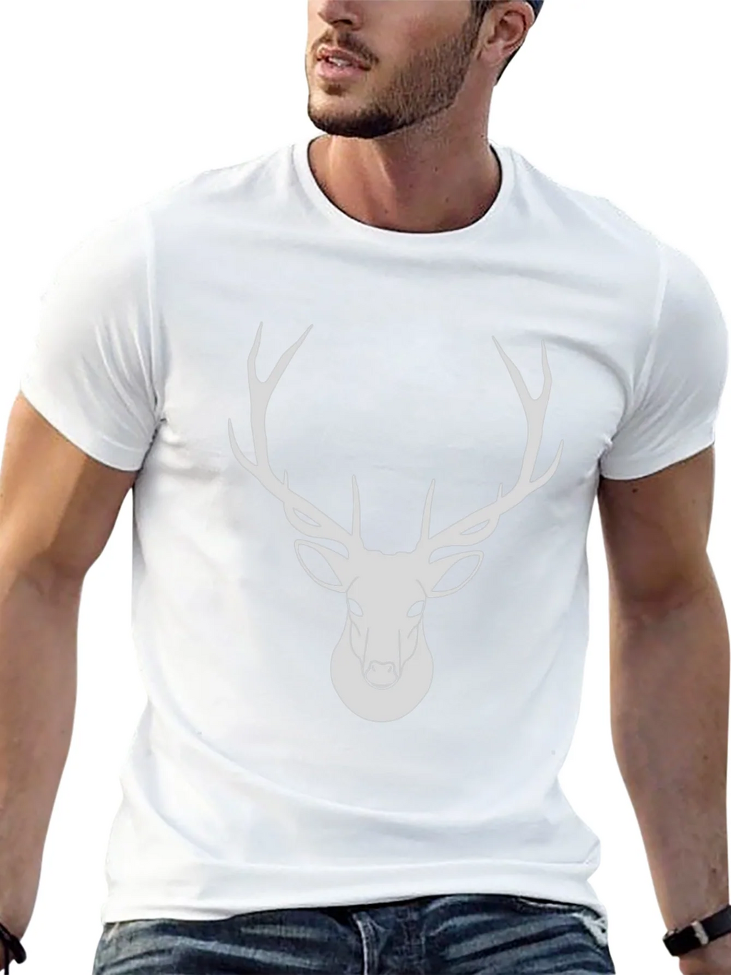 Black Deer Graphic Tee - Modern Wildlife Design product image 10