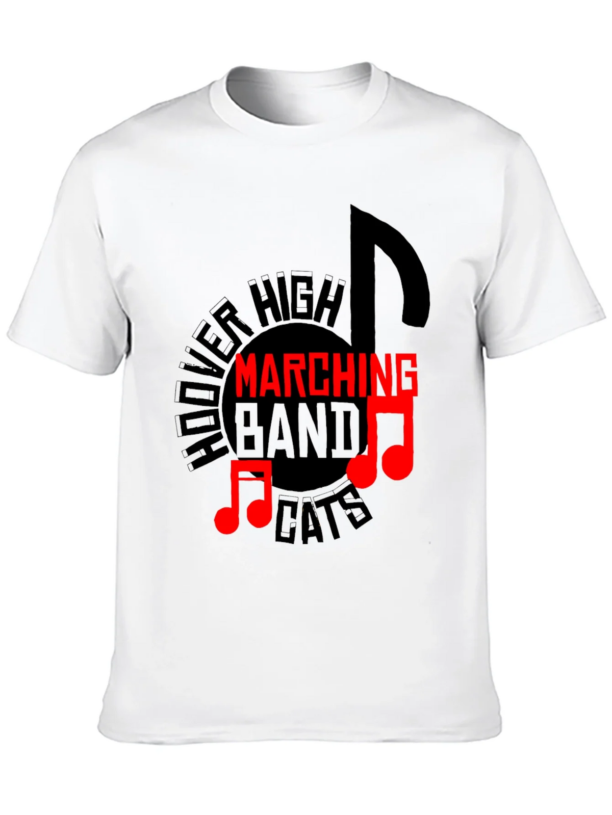 Hoover High Marching Band Cats Black T-Shirt product image 9